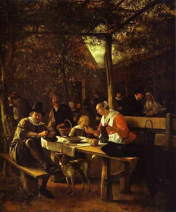 Jan Steen. Tavern Garden.