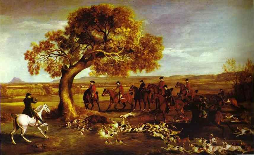 George Stubbs. The Grosvenor Hunt.