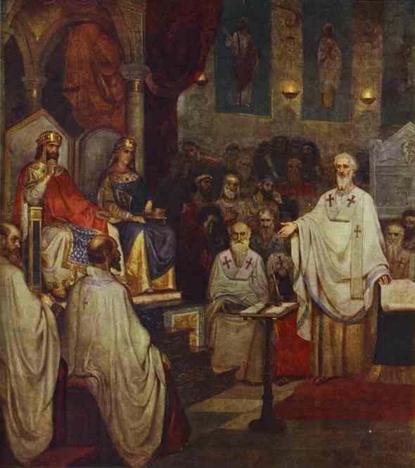 Vasily Surikov. The Fourth Oecumenical Council.