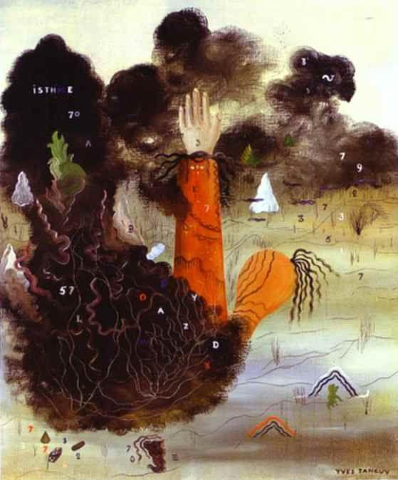 Yves Tanguy. The Hand in the Clouds. La Main dans les nuages.