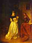 Gerard Terborch. Reading a Letter.