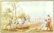 Count Feodor Tolstoy. Peasant Ploughing.