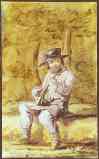 Count Feodor Tolstoy. Peasant Playing the Balalaika.