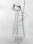 Henri de Toulouse-Lautrec. Self-Portrait. Caricature.