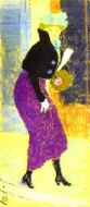 In the Street: Woman with Muff. /Dans la rue: Femme au manchon.
