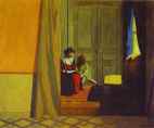 Woman Reading to a Small Girl/Femme faisant lire à une petite fille.