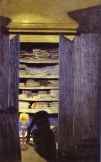 Woman Rummaging Through Closet/Femme fouillant dans un placard.