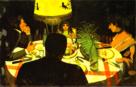 Dinner, By Lamplight.