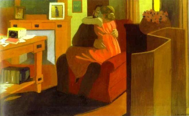 Félix Vallotton. Intimacy: Couple in Interior /Intimité: Couple dans un intérieur.