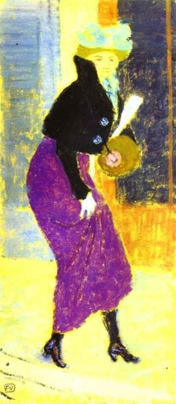 Félix Vallotton. In the Street: Woman with Muff. /Dans la rue: Femme au manchon.