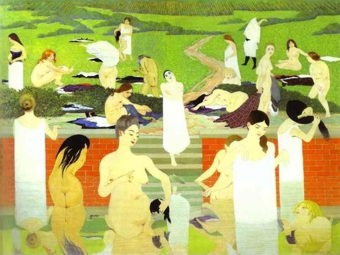 Félix Vallotton. Bathing on a Summer Evening/Le Bain au soir d'été.