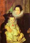 Anthony van Dyck. Marie Clarisse, Wife of Jan Woverius, with Their Child.
