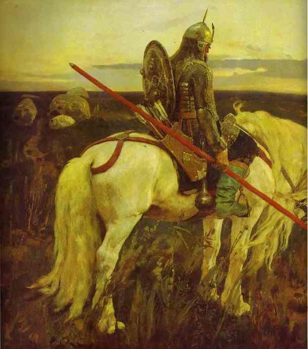 Victor Vasnetsov. A Knight at the Crossroads. Detail.