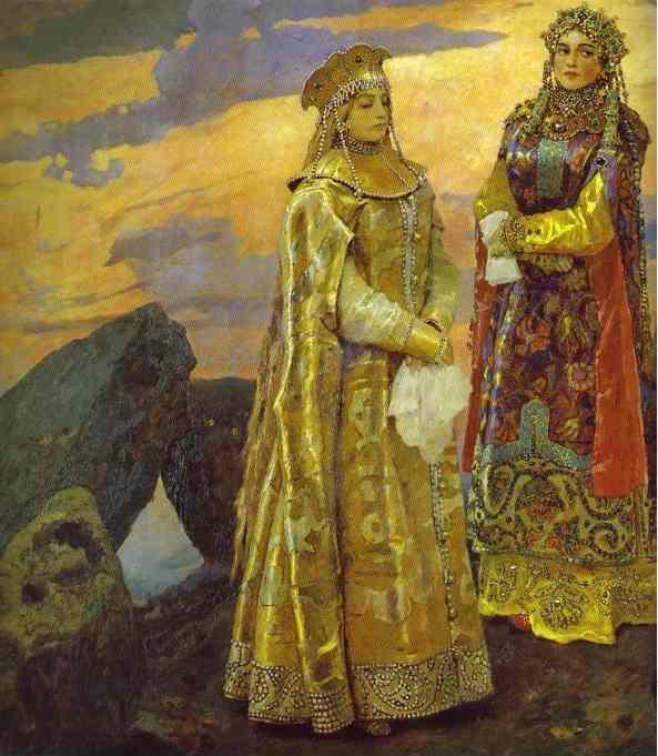Victor Vasnetsov. Three Tsarevnas of the Underground Kingdom. Detail.