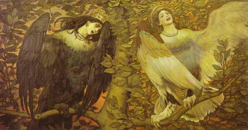 Victor Vasnetsov. Sirin and Alkonost; The Birds of Joy and Sorrow.