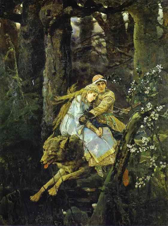 Victor Vasnetsov. Ivan Tsarevich Riding the Grey Wolf.