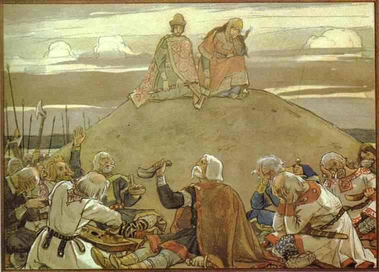Victor Vasnetsov. Funeral Feast for Oleg.