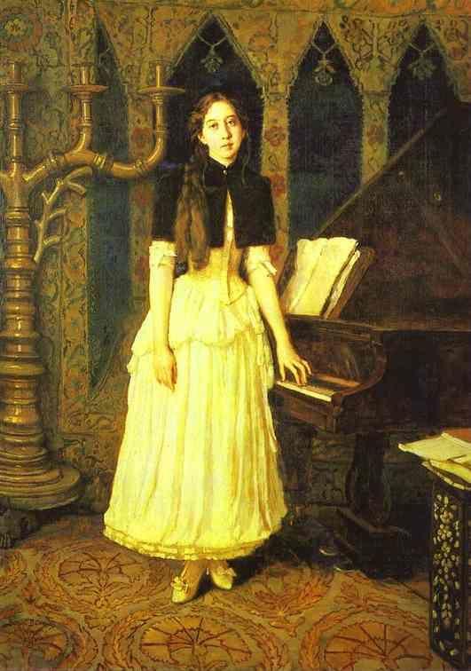 Victor Vasnetsov. Portrait of Elena Prakhova.