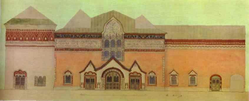 Victor Vasnetsov. The design of the façade of the Tretyakov Gallery.