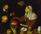 Diego Velázquez. Old Woman Frying Eggs.