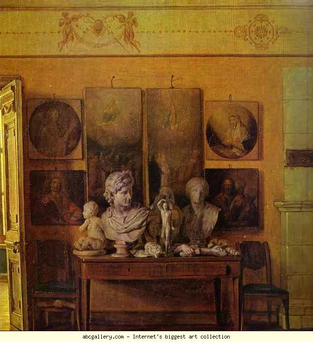 Alexander Alexeyev. The Workshop of A. Venetsianov in St. Petersburg. Detail.