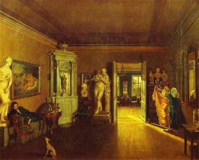 Fedor Slavyansky. Venetsianov's Study. (Copy of Tyranov's painting).