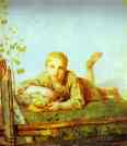 Alexey Venetsianov. A Herd-Boy with a Pipe.