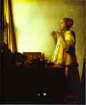 Jan Vermeer. Woman with a Pearl Necklace.