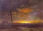 Socrat Vorobiev. Landscape with a Cross. Lithuania.