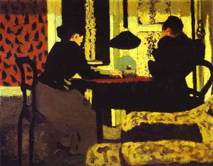 Edouard Vuillard. Under the Lamp or Two Women Under the Lamp/Sous la lampe ou Deux Femmes sous la lampe.