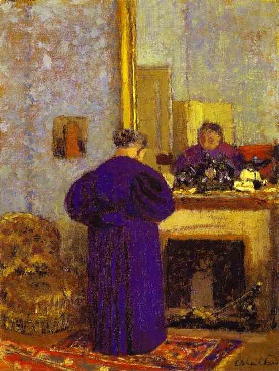 Edouard Vuillard. Old Woman in front of the Fireplace/La vielle femme près de la cheminée.