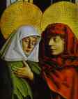 Konrad Witz. Meeting of Joahim and Anna by the Golden Gates. Detail.